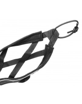 Kit Canicross Loisir complet: Ceinture+Laisse amortisseur 2-2,5m+Harnais X-back - Noir