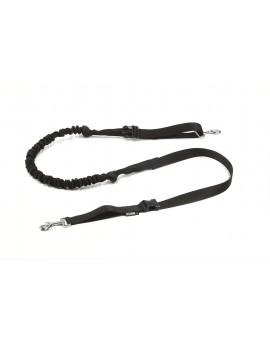 Kit Canicross Loisir complet: Ceinture+Laisse amortisseur 2-2,5m+Harnais X-back - Noir