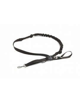 Kit Canicross Loisir complet: Ceinture+Laisse amortisseur 2-2,5m+Harnais X-back - Noir