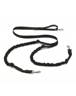 Laisse CANICROSS double amortisseur extensible 2m