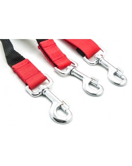 Laisse CANICROSS double amortisseur extensible 2m