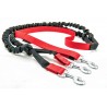 Laisse CANICROSS double amortisseur extensible 2m