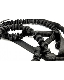 Laisse CANICROSS double amortisseur extensible 2m