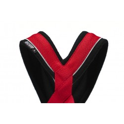 Kit Canicross Loisir complet: Ceinture+Laisse amortisseur 2-2,5m+Harnais X-back - Rouge