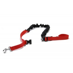 Kit Canicross Loisir complet: Ceinture+Laisse amortisseur 2-2,5m+Harnais X-back - Rouge