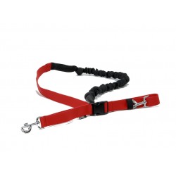 Kit Canicross Loisir complet: Ceinture+Laisse amortisseur 2-2,5m+Harnais X-back - Rouge