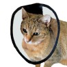 Collerette, Cône de récupération et Protection pour Lapin, Petit Chat - Réglable Plastique Souple Doux Clair