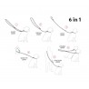 Laisse réglable 6 in 1 Cotton M