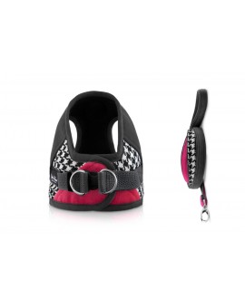 harnais et laisse glamour rose pour chien et chat