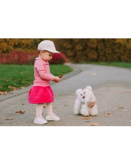 Harnais d'hiver Yeti avec laisse rose